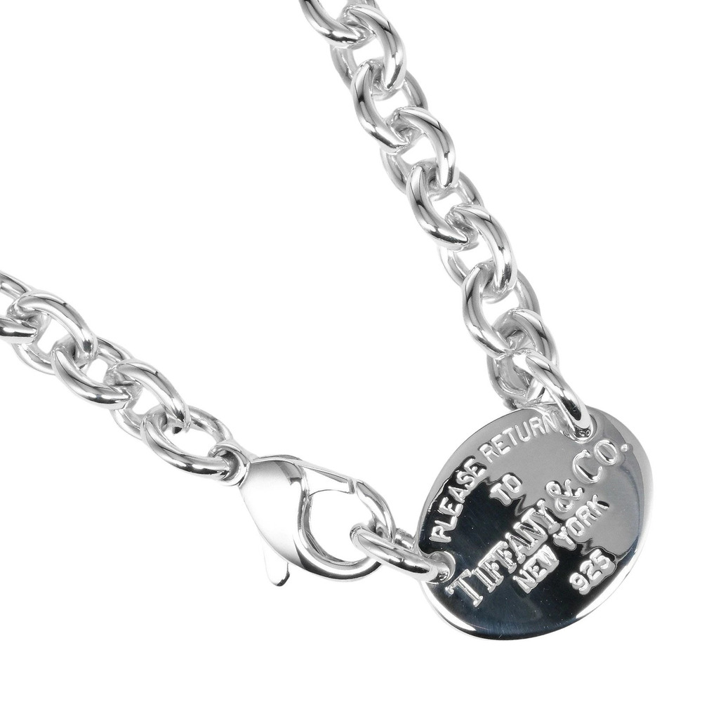 Tiffany Co to Oval Necklace Choker Sterling Silver